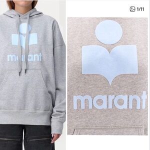 Isabel Marant Etoile Miley sweatshirt hoodie grey NWT